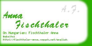 anna fischthaler business card